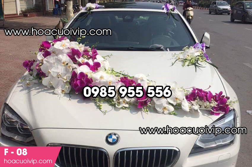 Mẫu hoa trang trí xe cưới