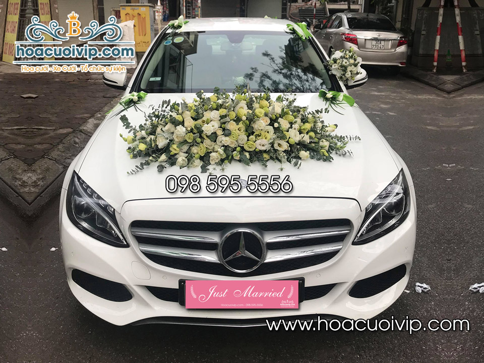 thuê xe cưới mercedes C200 2017 màu trắng