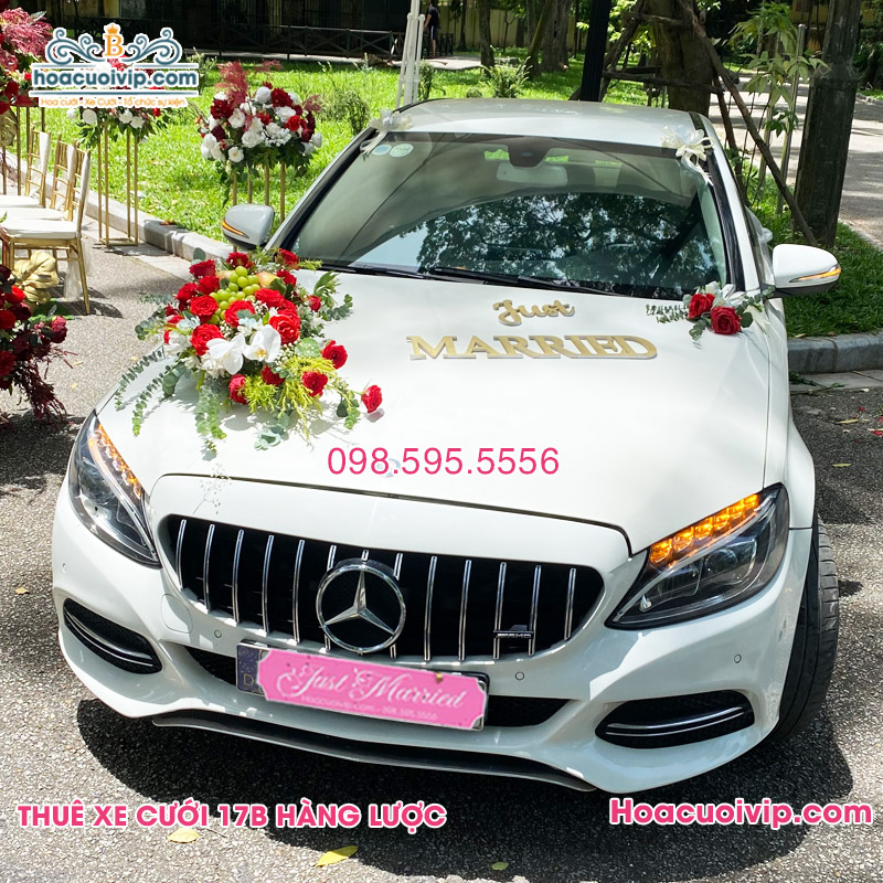 Thuê xe cưới Mercedes C300 trắng